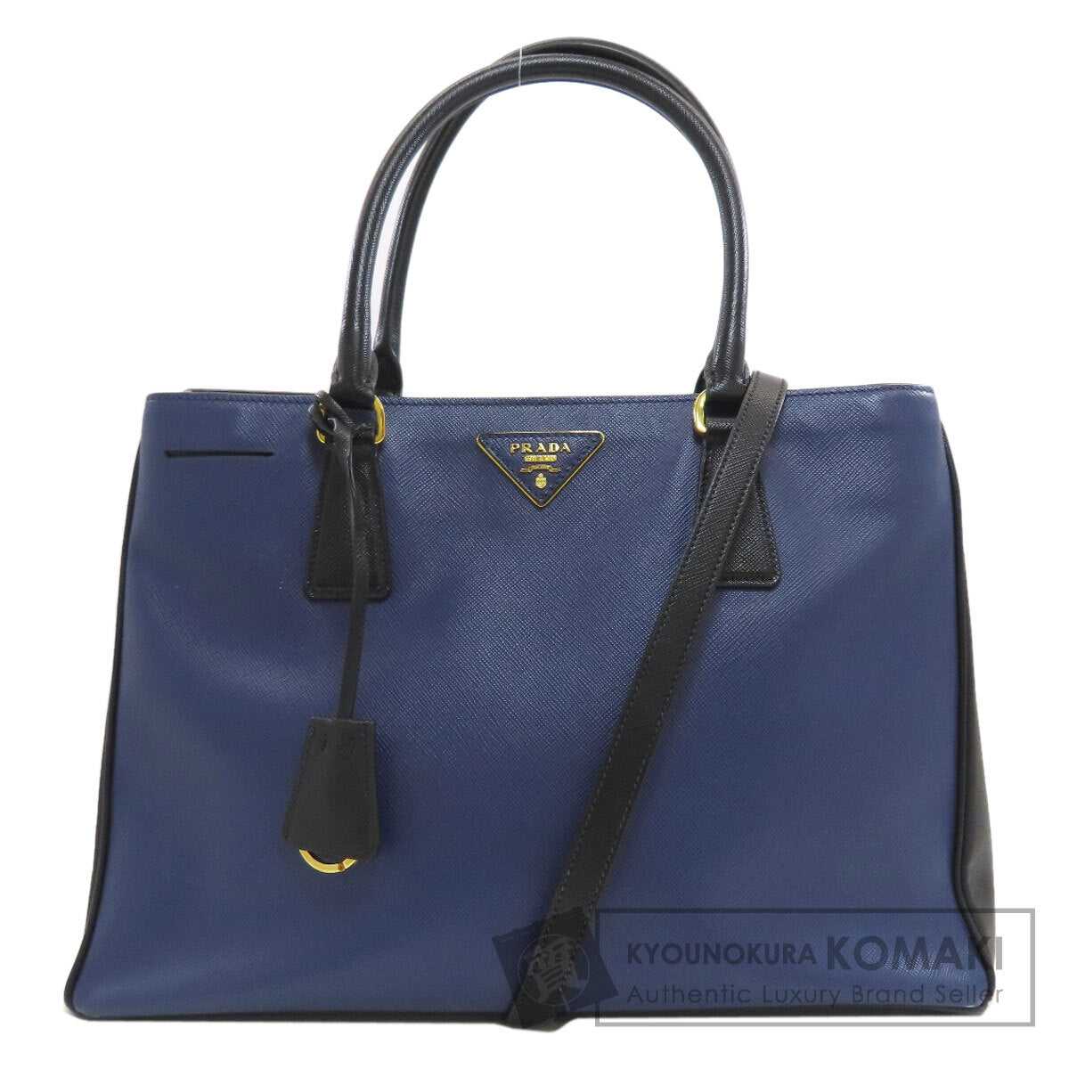 PRADA Triangle 2WAY Tote Bag Safiano Ladies [Used]