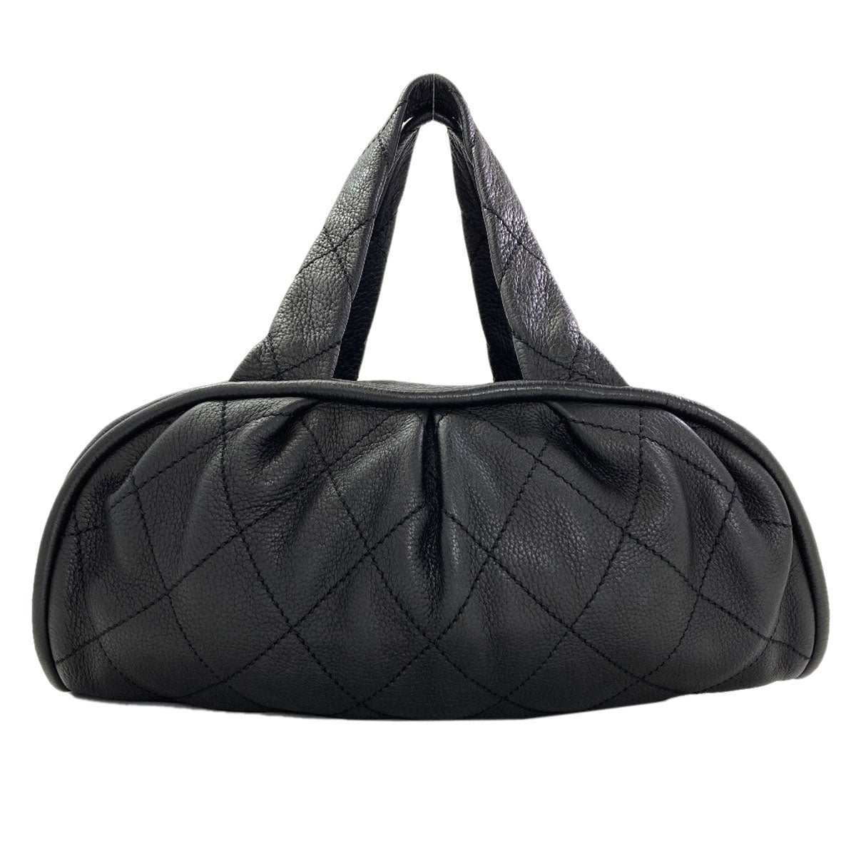 CHANEL Le Marais Bowler Mini Boston Quilted Bag (SilverHardware) Boston bag Calf Ladies [Used]