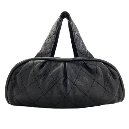CHANEL Le Marais Bowler Mini Boston Quilted Bag (SilverHardware) Boston bag Calf Ladies [Used]