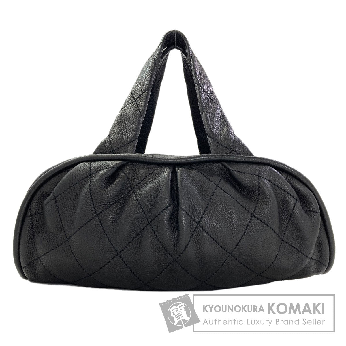 CHANEL Le Marais Bowler Mini Boston Quilted Bag (SilverHardware) Boston bag Calf Ladies [Used]
