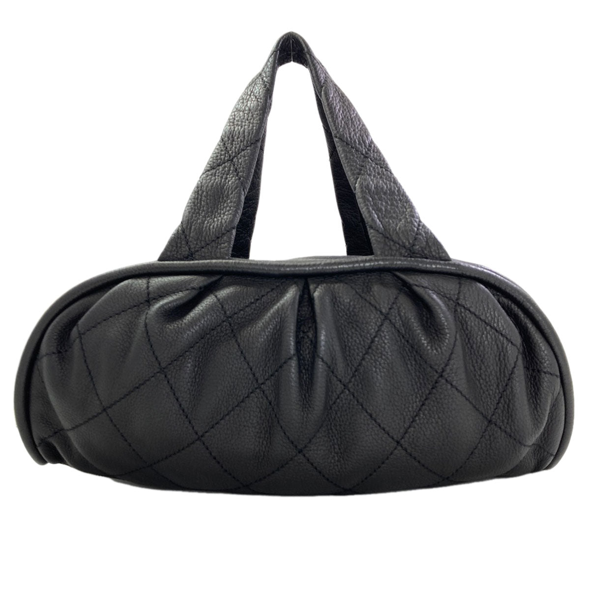 CHANEL Le Marais Bowler Mini Boston Quilted Bag (SilverHardware) Boston bag Calf Ladies [Used]