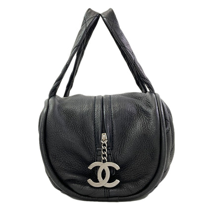 CHANEL Le Marais Bowler Mini Boston Quilted Bag (SilverHardware) Boston bag Calf Ladies [Used]