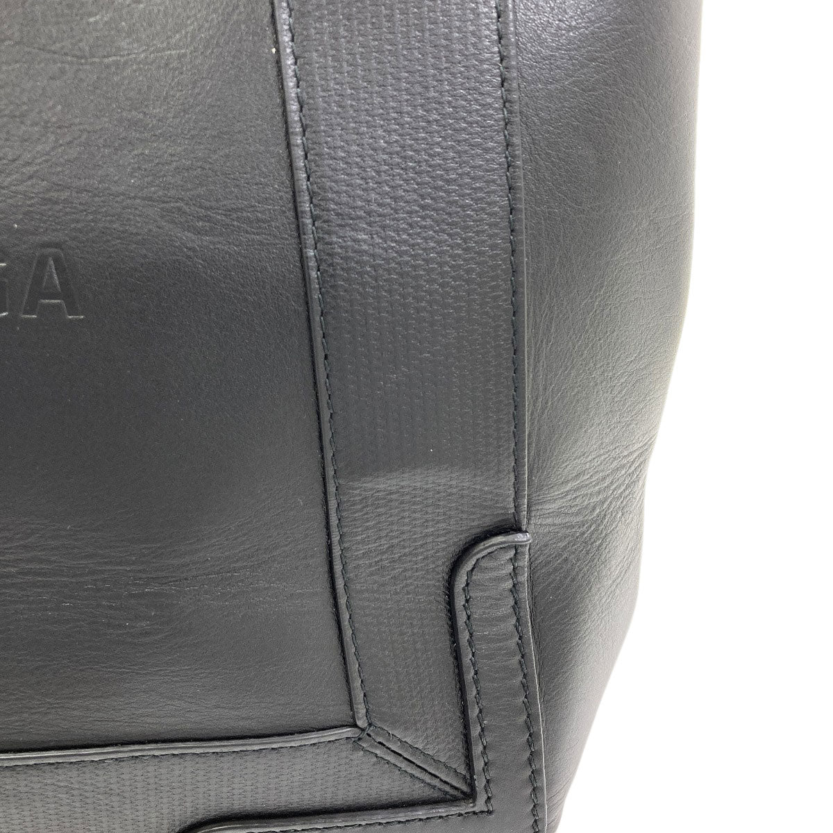 BALENCIAGA 339933 NAVY CABAS Handbag Calf Ladies [Used]