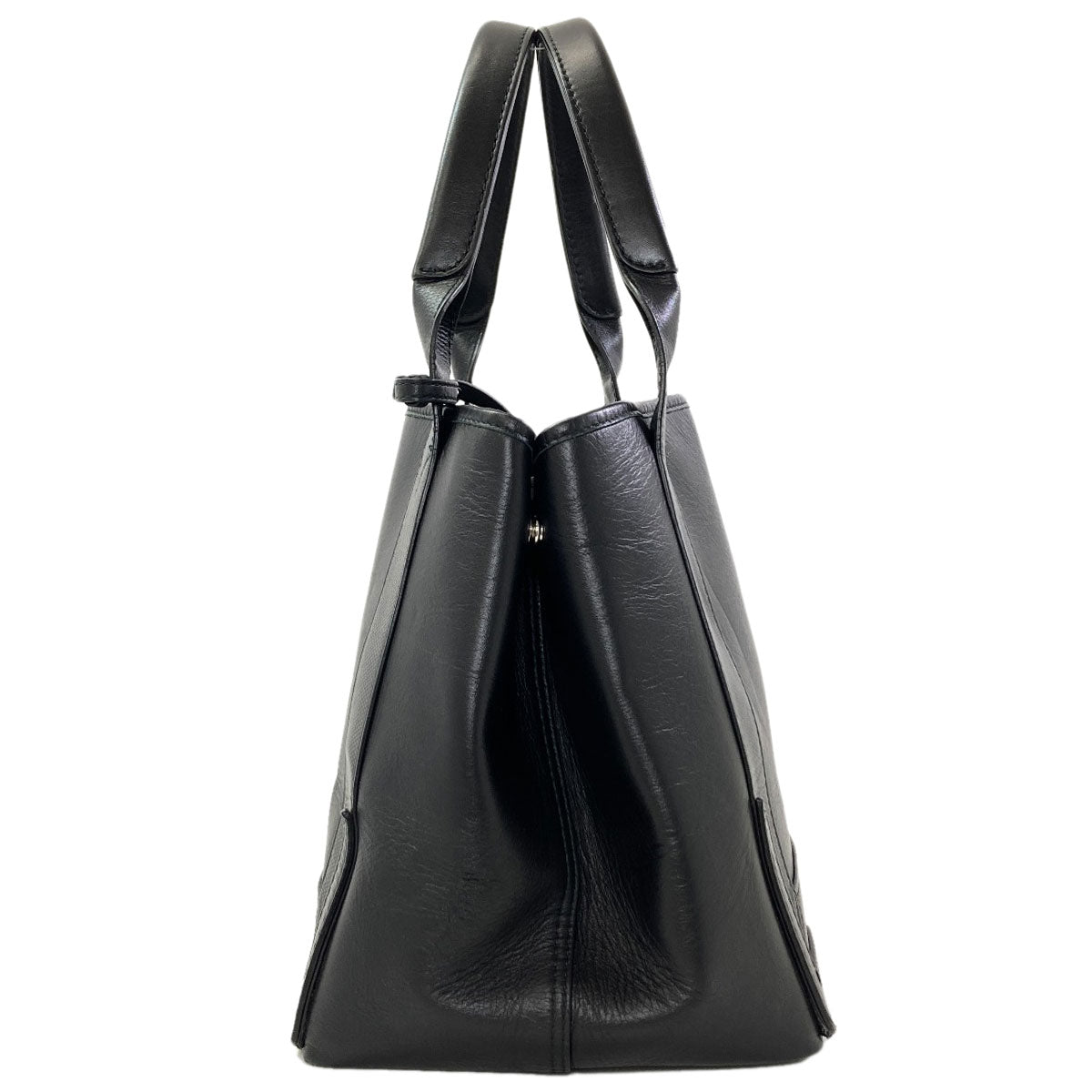 BALENCIAGA 339933 NAVY CABAS Handbag Calf Ladies [Used]