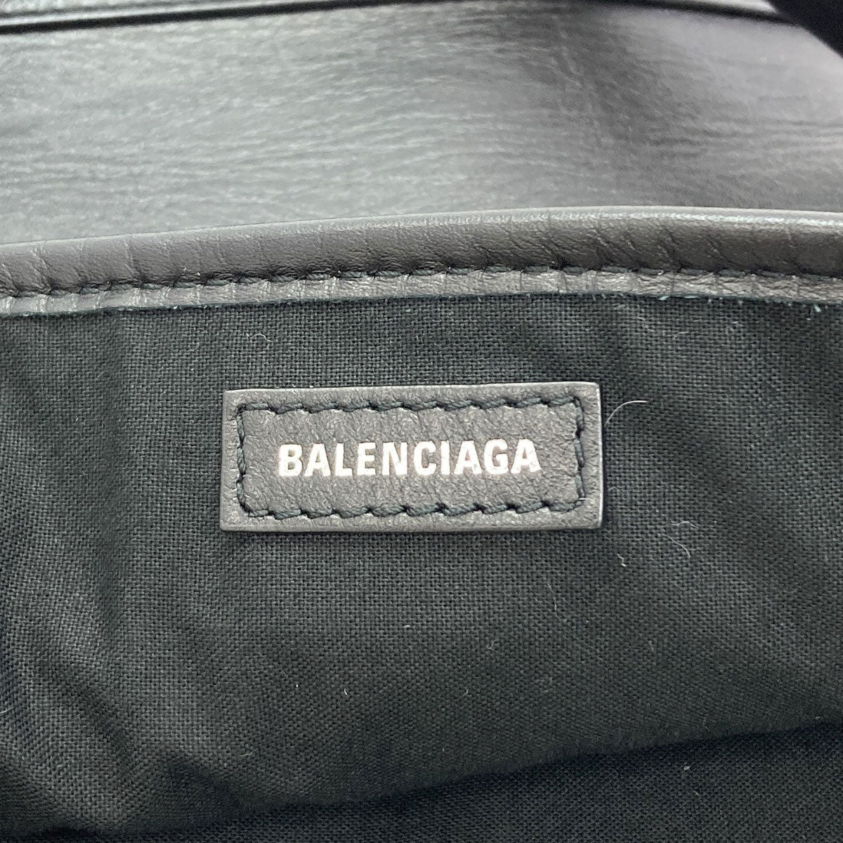 BALENCIAGA 339933 NAVY CABAS Handbag Calf Ladies [Used]