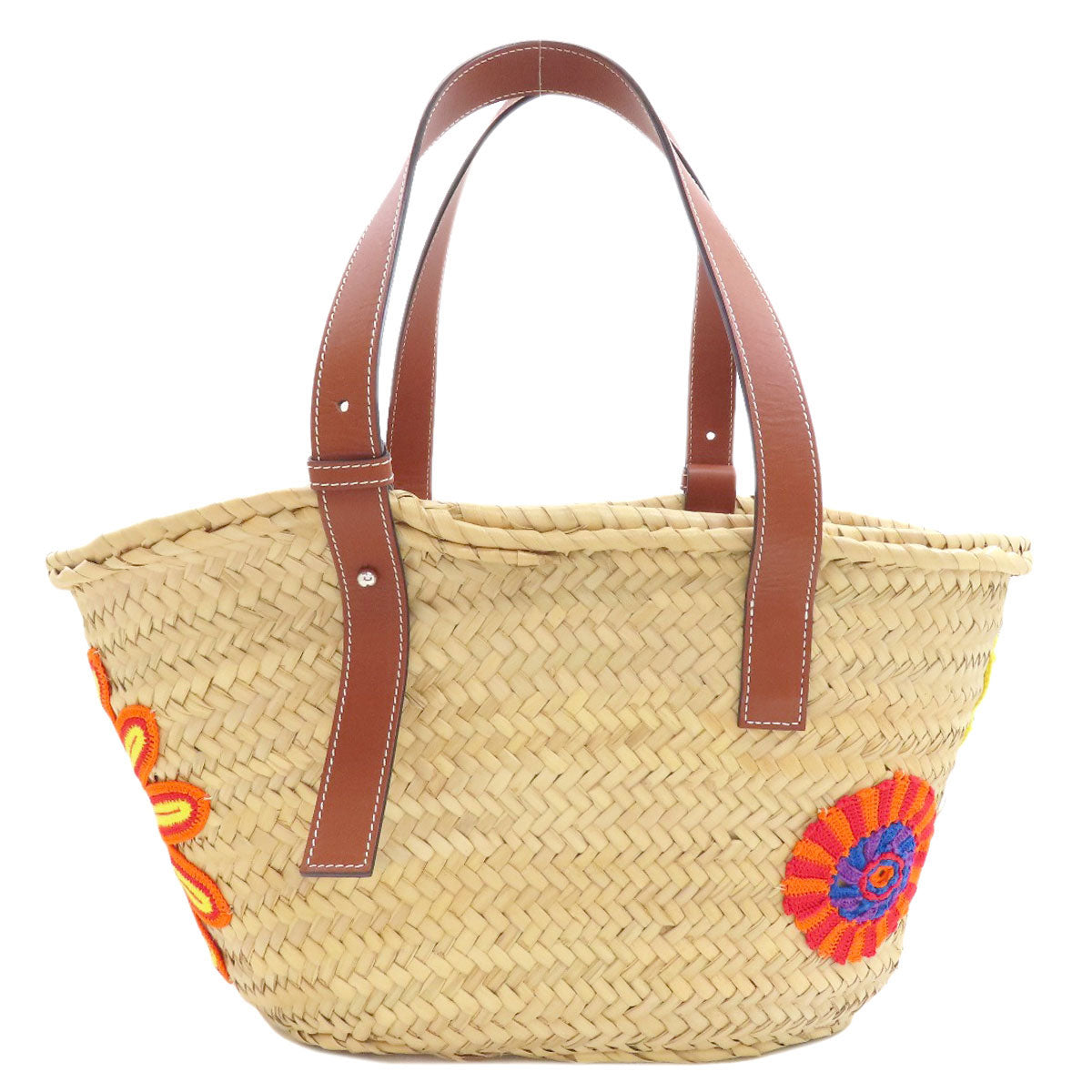 LOEWE Flower Basket Bag Tote Bag Calf Palm leafLadies [Used]
