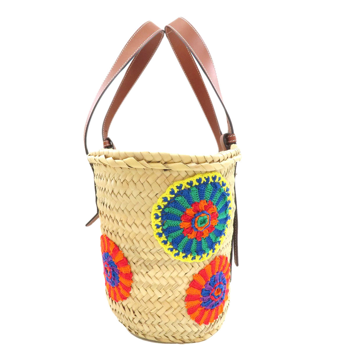 LOEWE Flower Basket Bag Tote Bag Calf Palm leafLadies [Used]