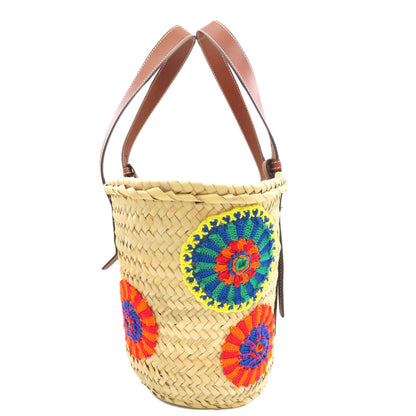 LOEWE Flower Basket Bag Tote Bag Calf Palm leafLadies [Used]