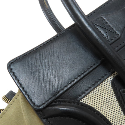 CELINE Luggage micro Handbag Calf CanvasLadies [Used]