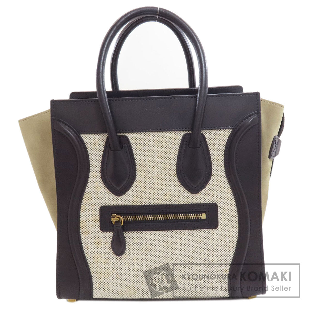 CELINE Luggage micro Handbag Calf CanvasLadies [Used]