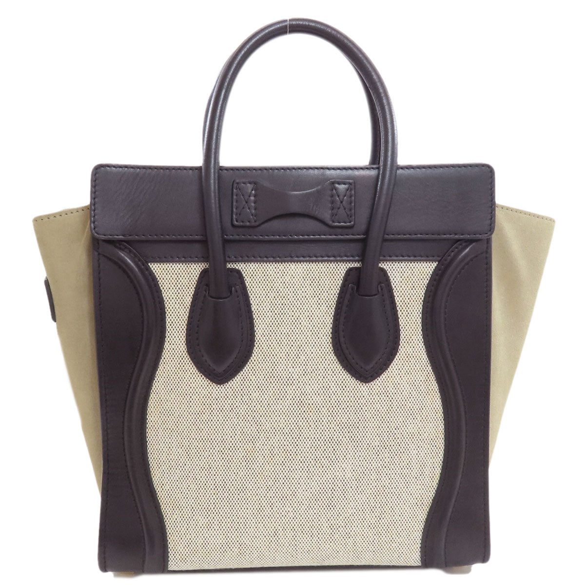CELINE Luggage micro Handbag Calf CanvasLadies [Used]