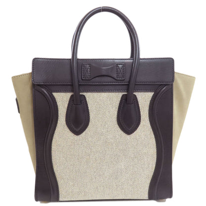 CELINE Luggage micro Handbag Calf CanvasLadies [Used]