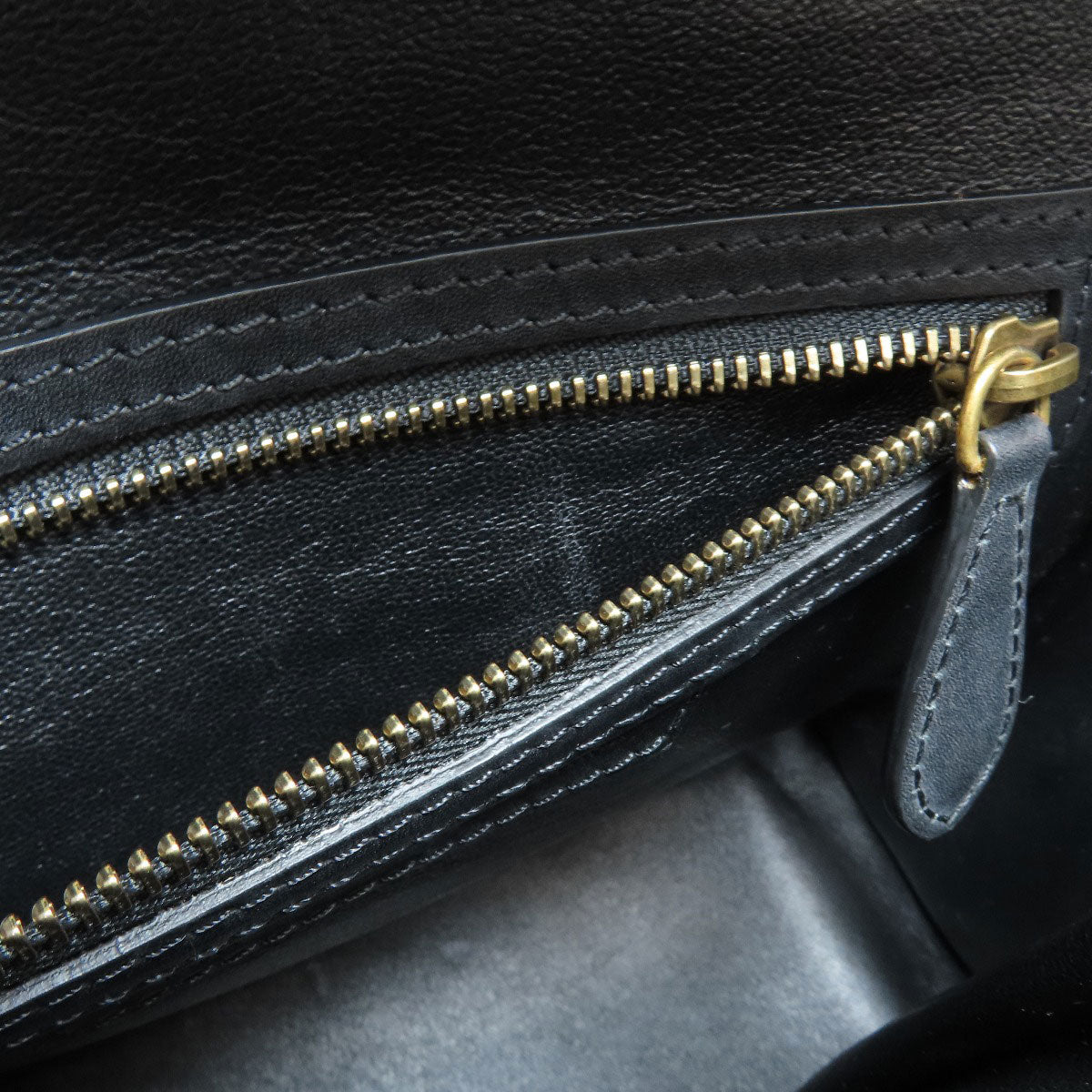 CELINE Luggage micro Handbag Calf CanvasLadies [Used]
