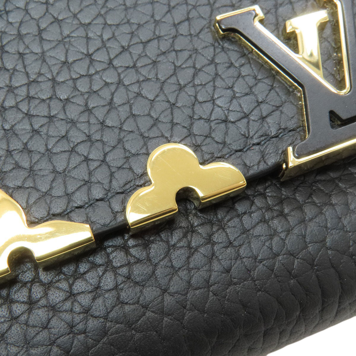 LOUIS VUITTON M82764 Portefeiulle ・ Capsines compact Bifold Wallet with Coin Pocket Taurillon Clemence Ladies [Used]