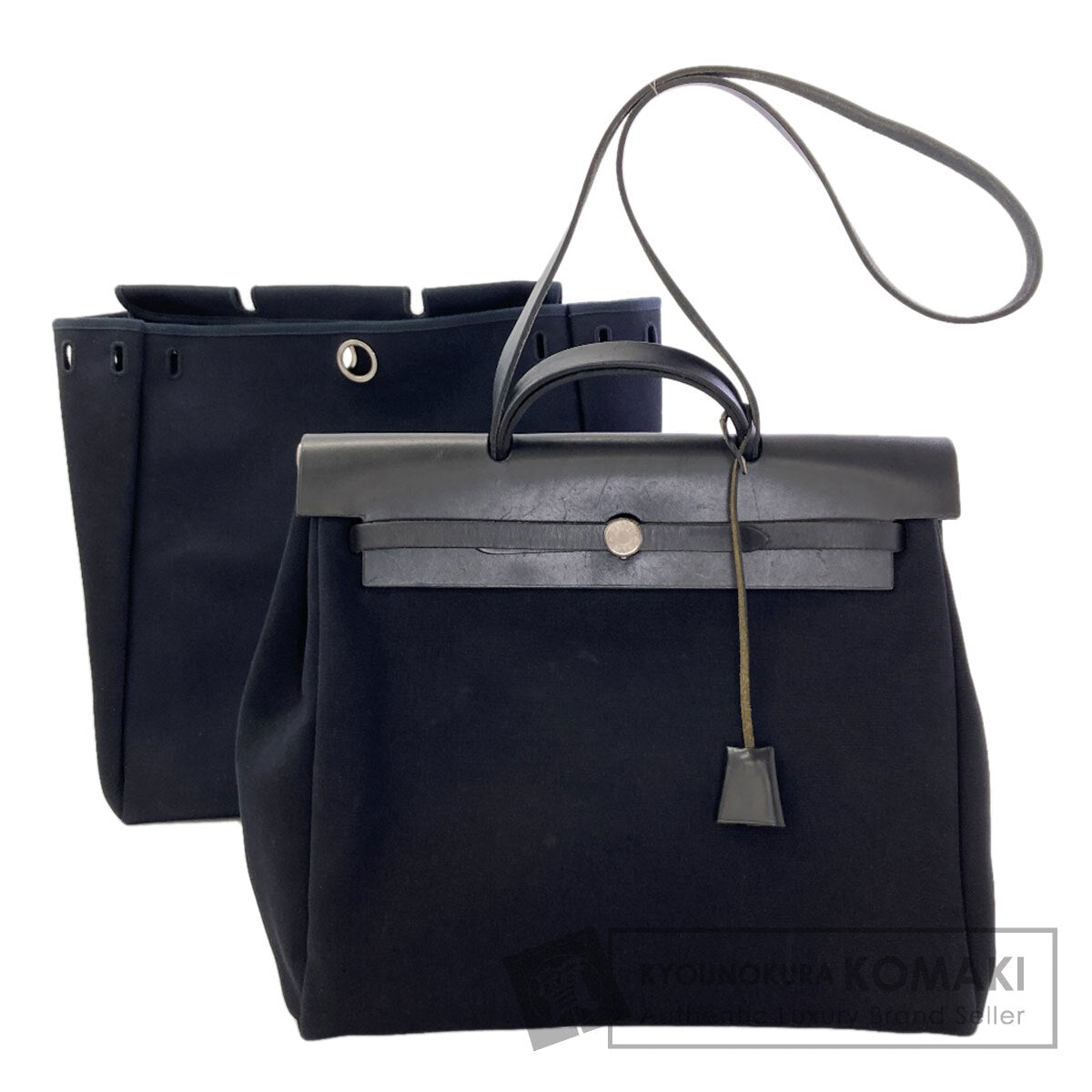 HERMES Ailebag MM SilverHardware Handbag Towar Officche Ladies [Used]