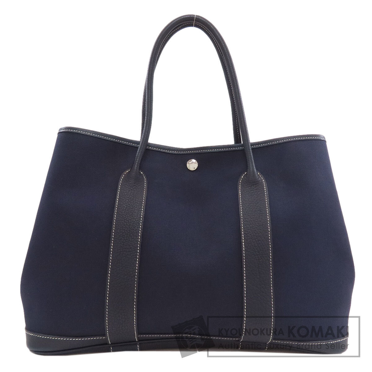 HERMES Garden Party PM Silver Hardware Handbag Towar Officche Ladies [Used]