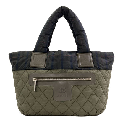 CHANEL Coco Cocoon SilverHardware Reversible Handbag Nylon Ladies [Used]