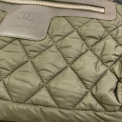 CHANEL Coco Cocoon SilverHardware Reversible Handbag Nylon Ladies [Used]