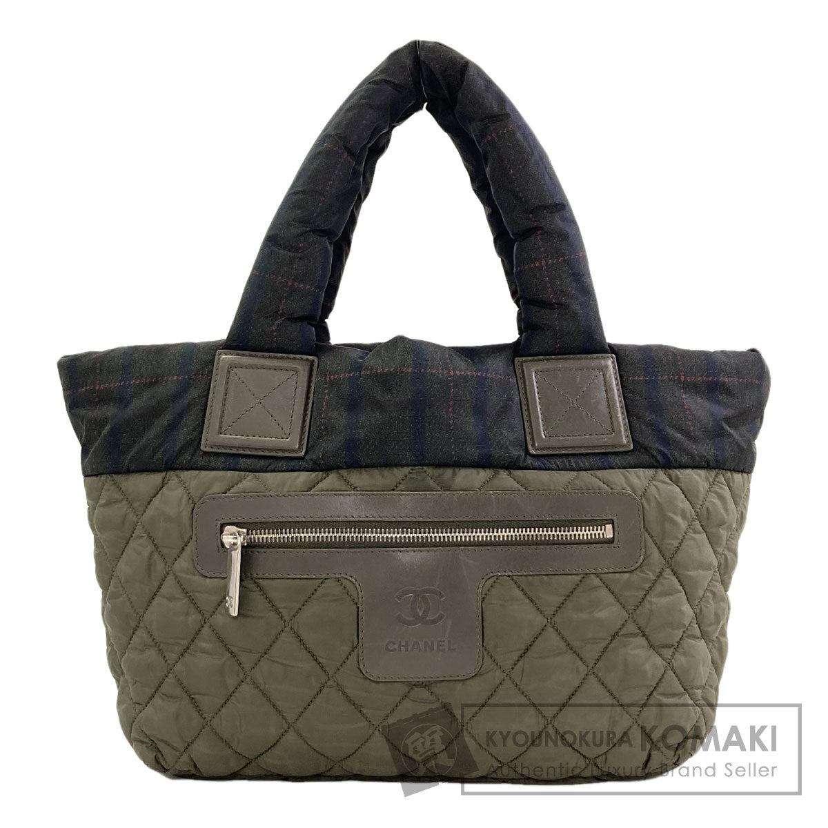 CHANEL Coco Cocoon SilverHardware Reversible Handbag Nylon Ladies [Used]