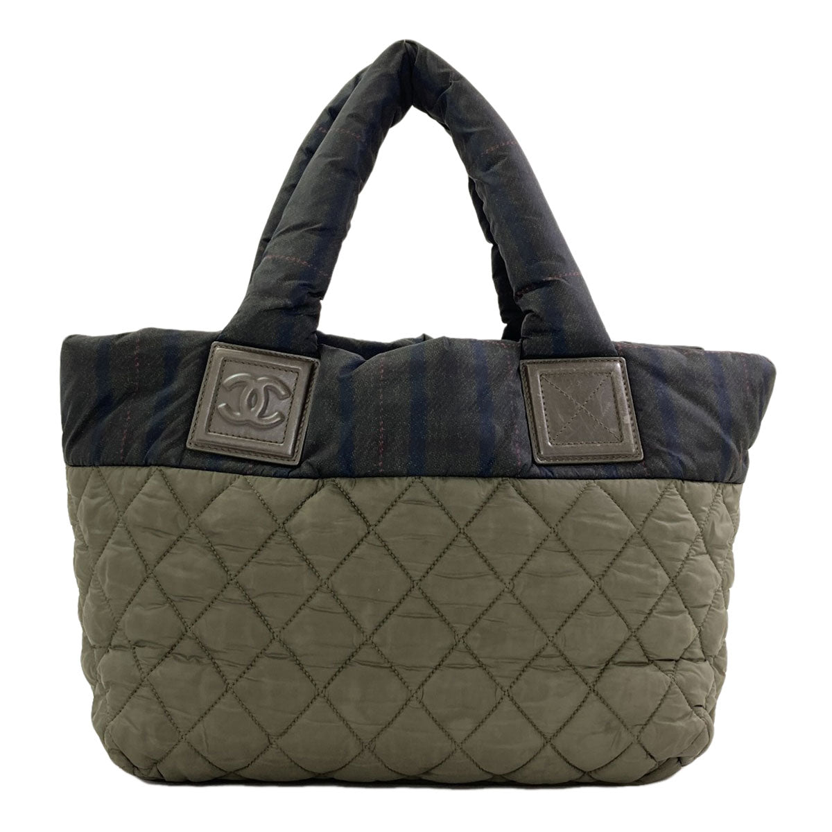 CHANEL Coco Cocoon SilverHardware Reversible Handbag Nylon Ladies [Used]