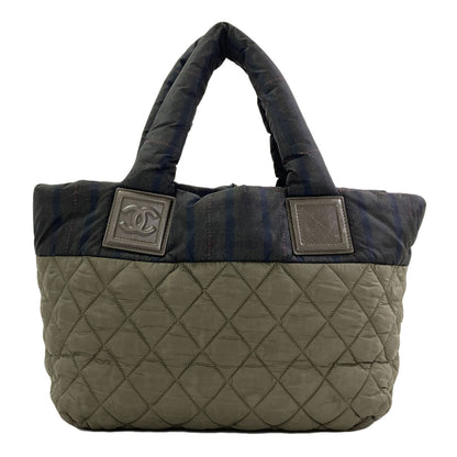 CHANEL Coco Cocoon SilverHardware Reversible Handbag Nylon Ladies [Used]