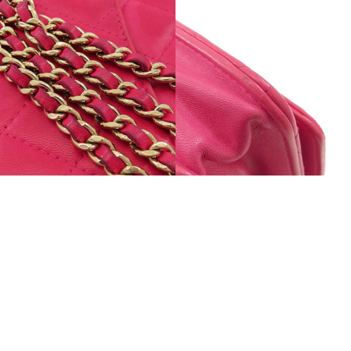 CHANEL Chain wallet Matelasse GoldHardware Shoulder Bag Lambskin Ladies [Used]