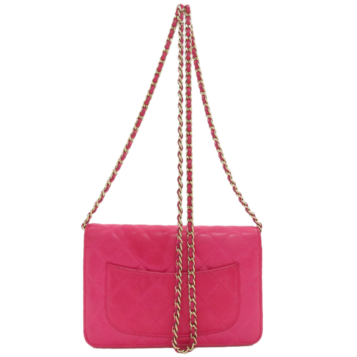 CHANEL Chain wallet Matelasse GoldHardware Shoulder Bag Lambskin Ladies [Used]
