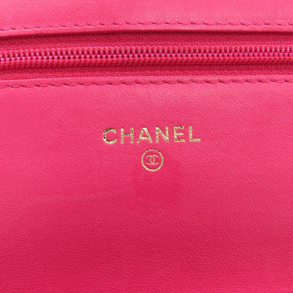 CHANEL Chain wallet Matelasse GoldHardware Shoulder Bag Lambskin Ladies [Used]