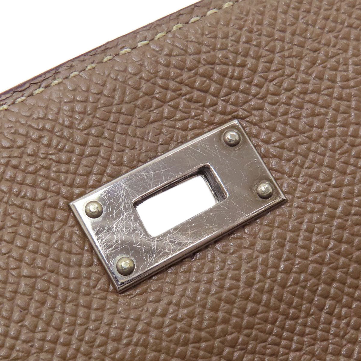 HERMES Kelly Wallet Long Etoupe SilverHardware Long wallet (with coin pocket) Epsom Ladies [Used]