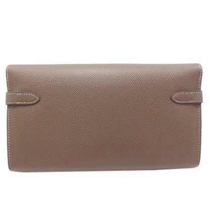 HERMES Kelly Wallet Long Etoupe SilverHardware Long wallet (with coin pocket) Epsom Ladies [Used]