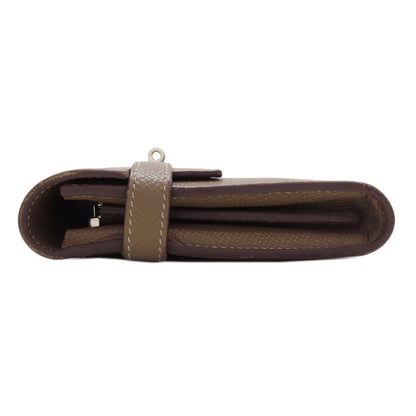HERMES Kelly Wallet Long Etoupe SilverHardware Long wallet (with coin pocket) Epsom Ladies [Used]