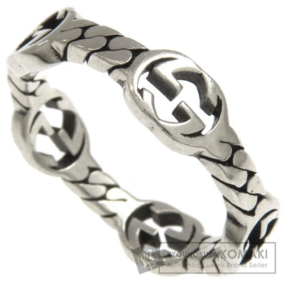 GUCCI Interlocking G Chain Ring Silver Ladies [Used]