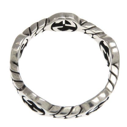 GUCCI Interlocking G Chain Ring Silver Ladies [Used]