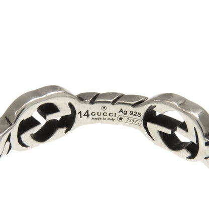GUCCI Interlocking G Chain Ring Silver Ladies [Used]