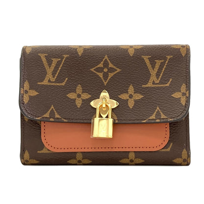 LOUIS VUITTON M67504 Portefeiulle Flower Compact Tri-fold wallet (with Coin Pocket) Monogram canvas Ladies [Used]