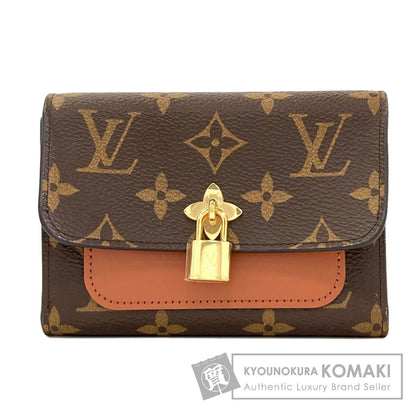 LOUIS VUITTON M67504 Portefeiulle Flower Compact Tri-fold wallet (with Coin Pocket) Monogram canvas Ladies [Used]