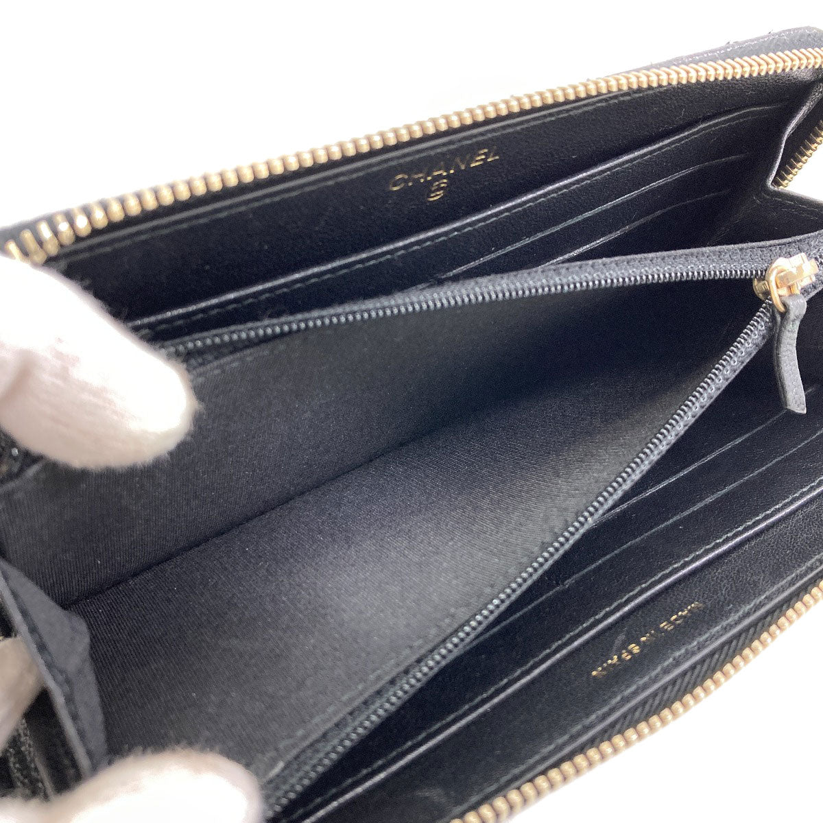 CHANEL Mademoiselle GoldHardware Long wallet (with coin pocket) Calf Ladies [Used]