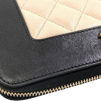 CHANEL Mademoiselle GoldHardware Long wallet (with coin pocket) Calf Ladies [Used]