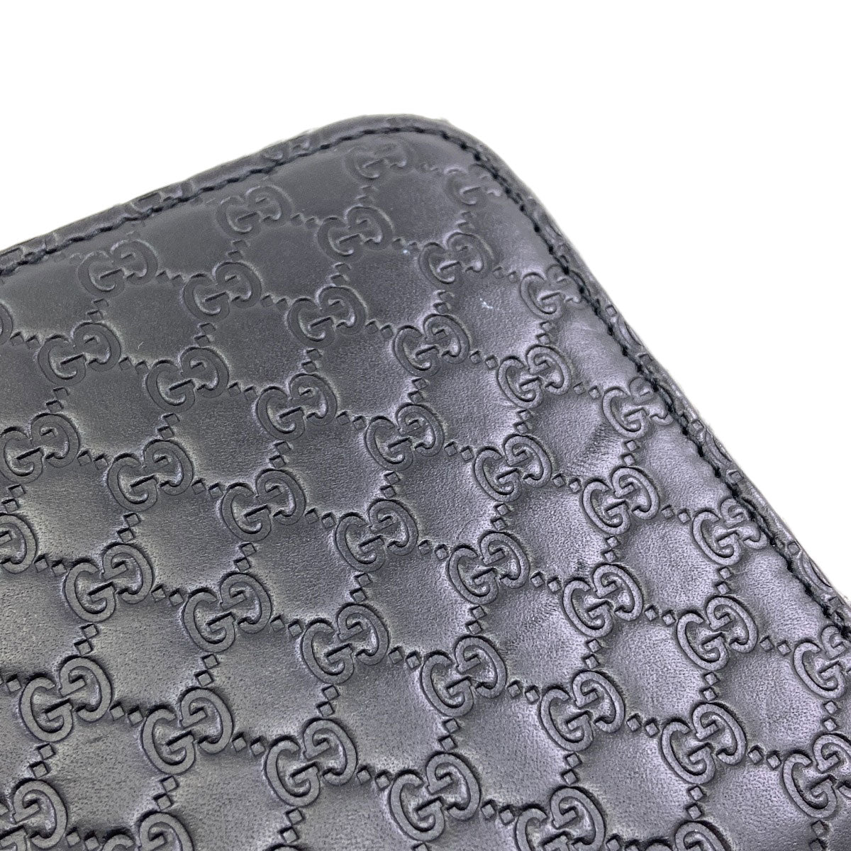 GUCCI 544473 Outlet GG Signature Micro Shima Long wallet (with coin pocket) Leather Ladies [Used]