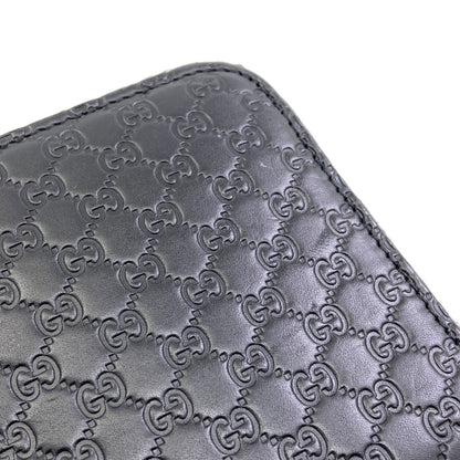 GUCCI 544473 Outlet GG Signature Micro Shima Long wallet (with coin pocket) Leather Ladies [Used]
