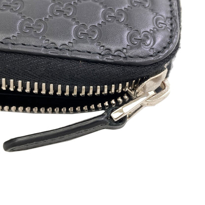 GUCCI 544473 Outlet GG Signature Micro Shima Long wallet (with coin pocket) Leather Ladies [Used]