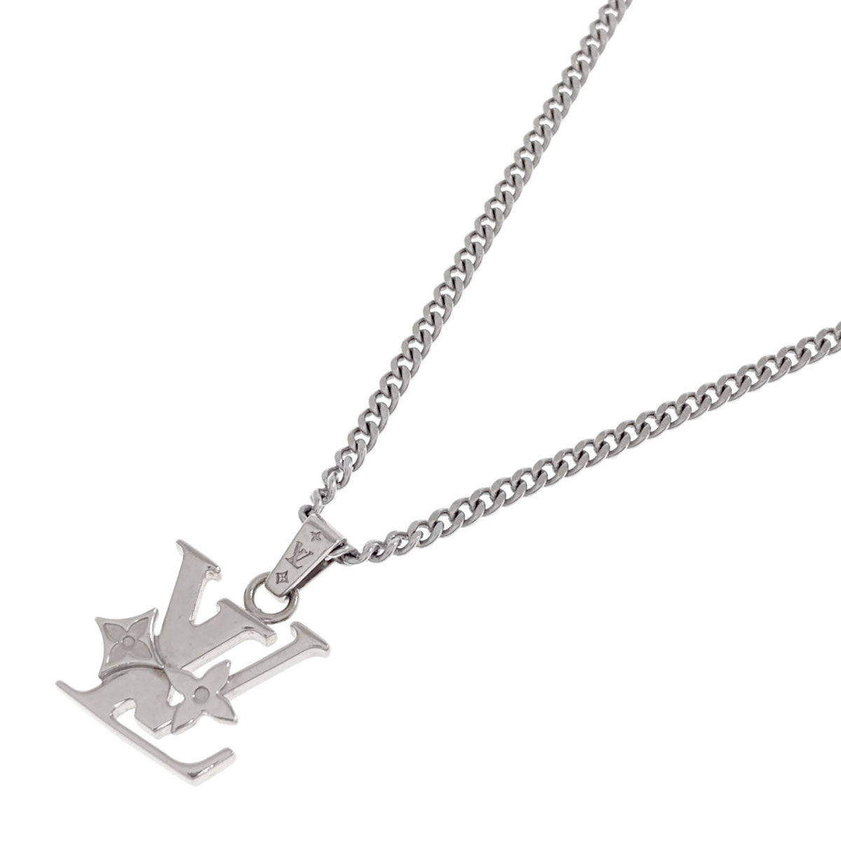 LOUIS VUITTON M02254 Pendant・Monogram Low Necklace Metal stainless steel steelLadies [Used]