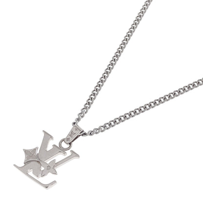LOUIS VUITTON M02254 Pendant・Monogram Low Necklace Metal stainless steel steelLadies [Used]