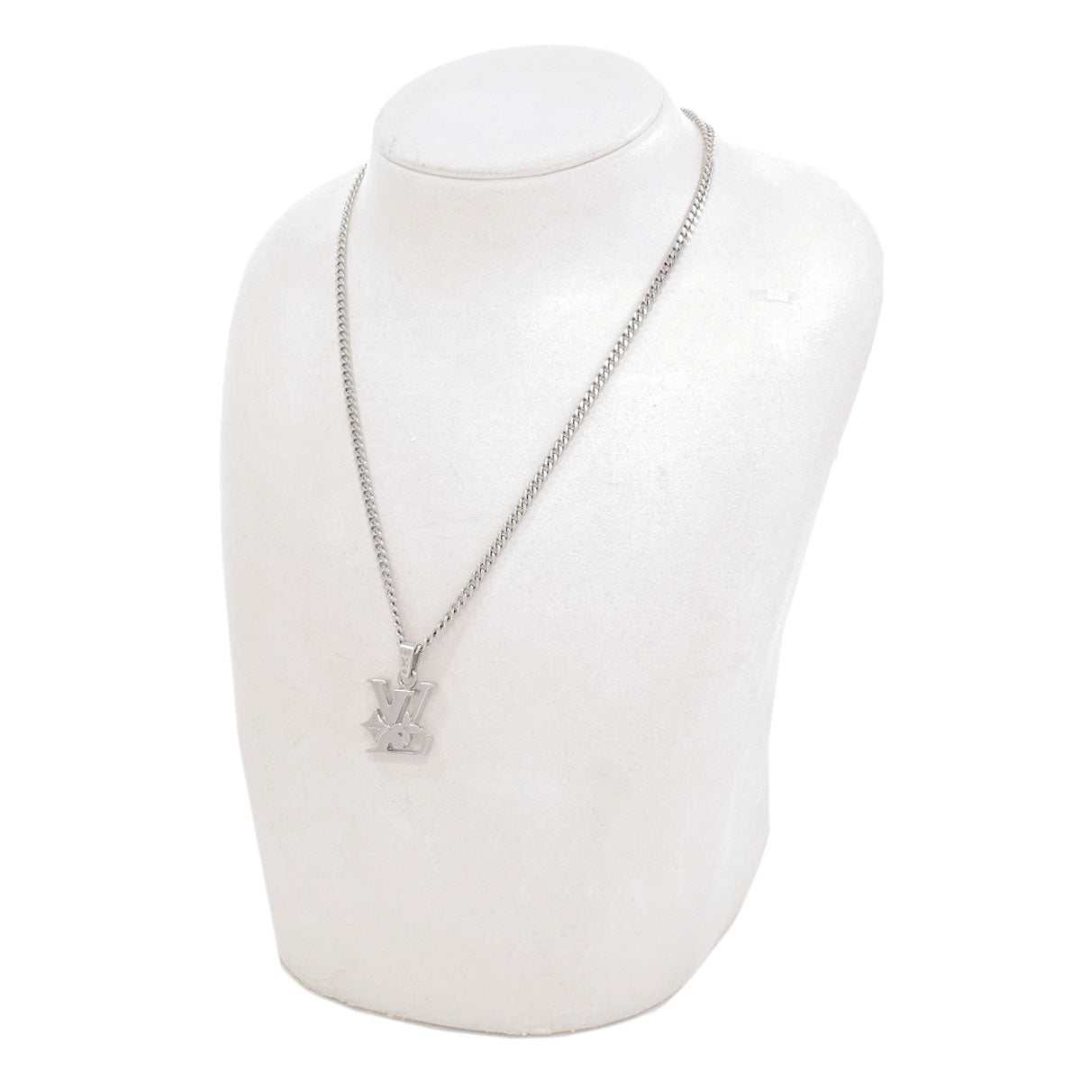 LOUIS VUITTON M02254 Pendant・Monogram Low Necklace Metal stainless steel steelLadies [Used]