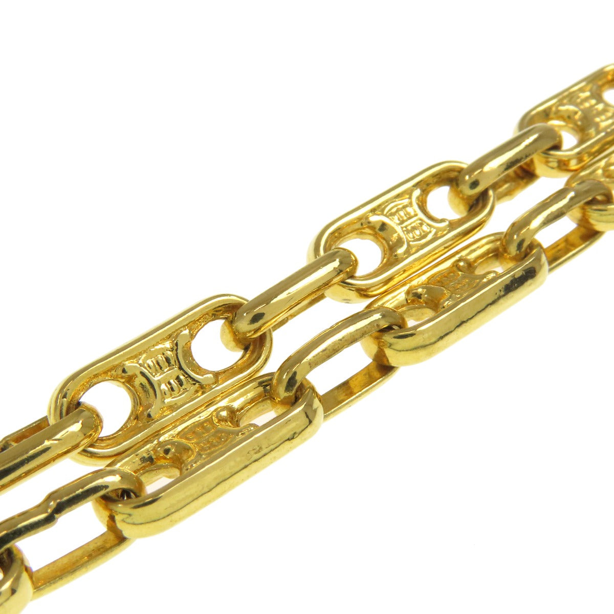 CELINE Triomphe Chain Necklace Metal Ladies [Used]