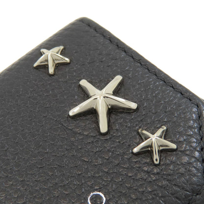 Jimmy Choo Studs star motif Tri-fold wallet (with Coin Pocket) Leather Ladies [Used]