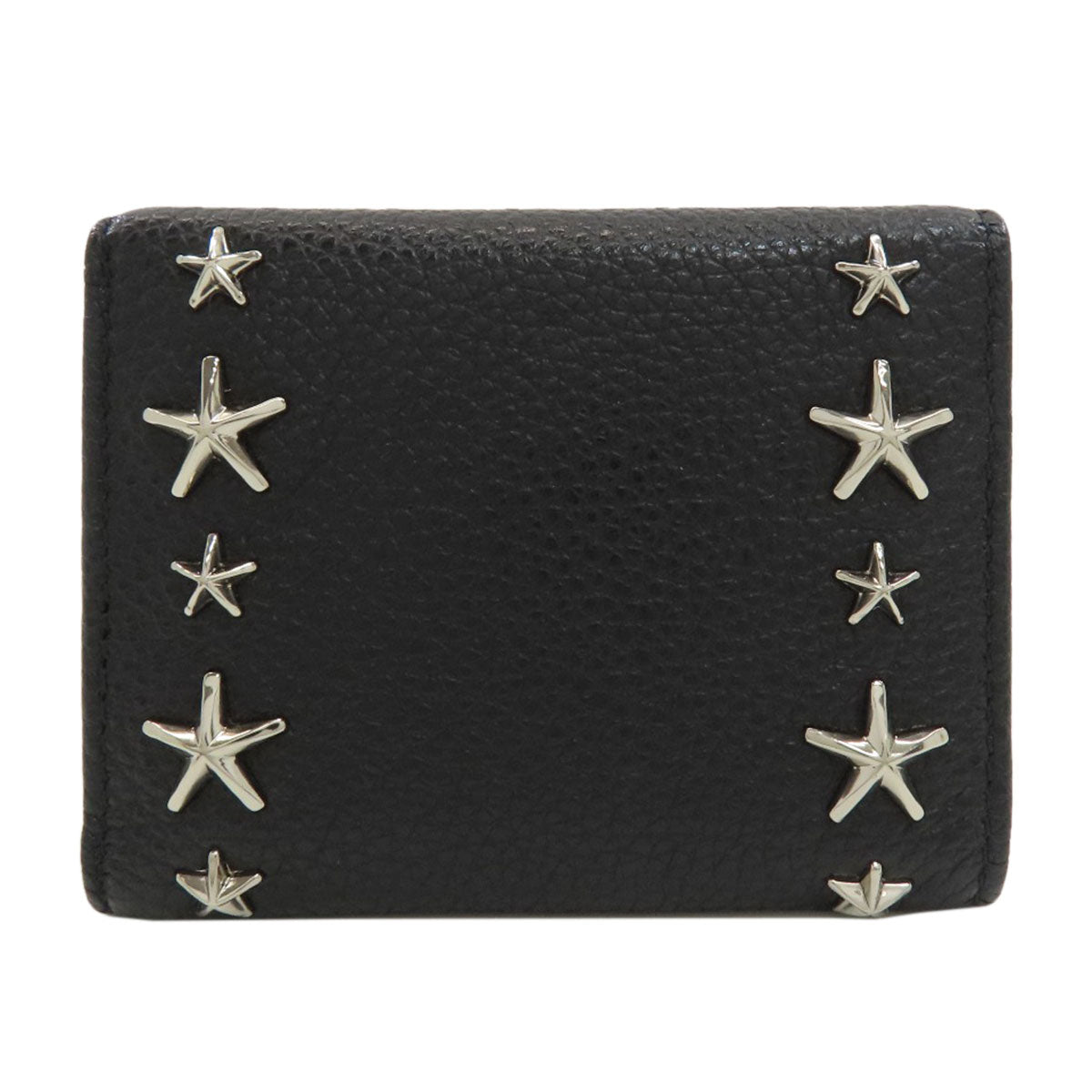 Jimmy Choo Studs star motif Tri-fold wallet (with Coin Pocket) Leather Ladies [Used]