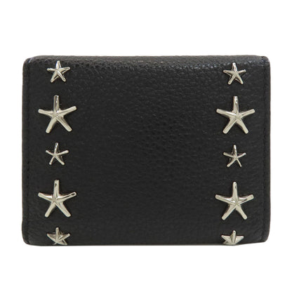 Jimmy Choo Studs star motif Tri-fold wallet (with Coin Pocket) Leather Ladies [Used]