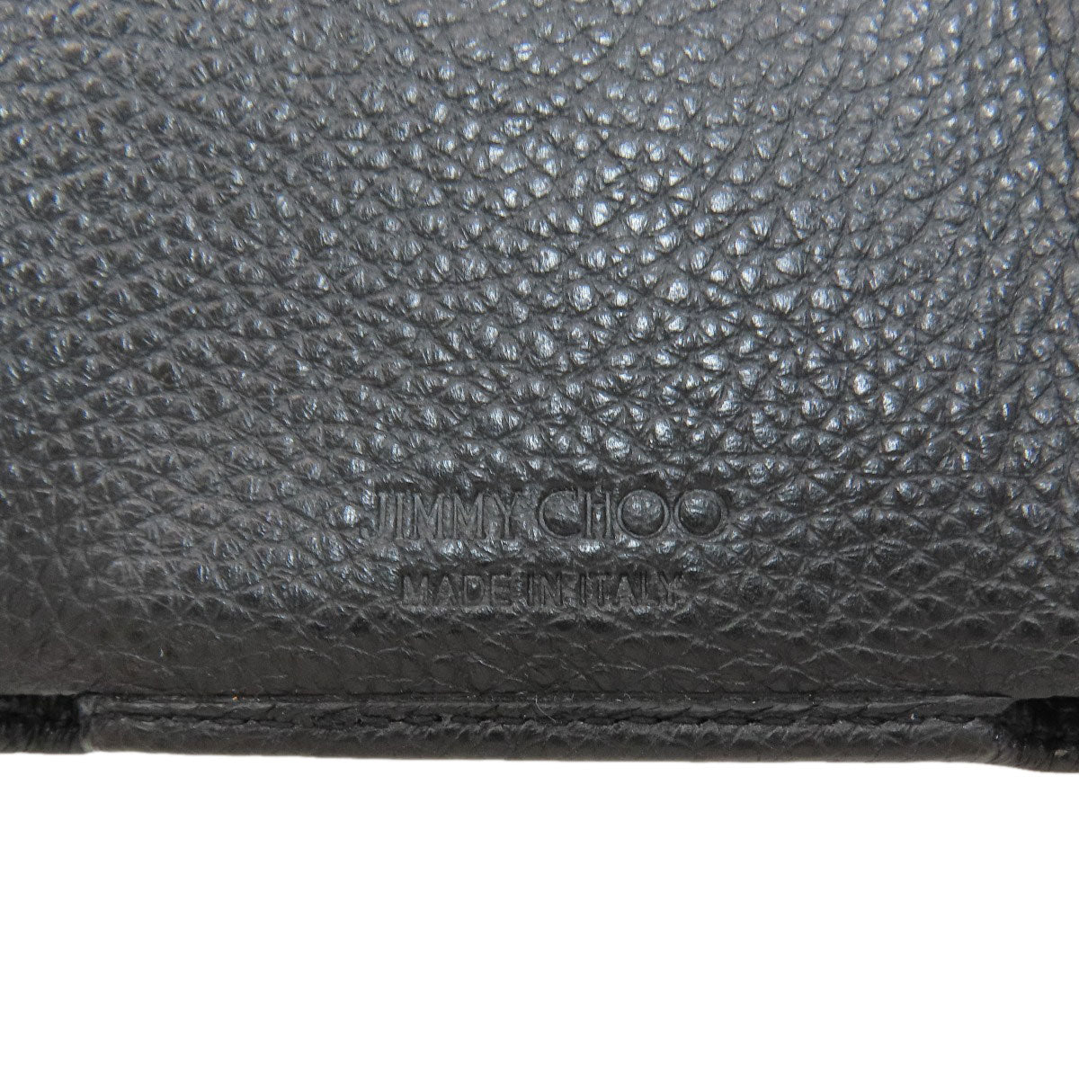 Jimmy Choo Studs star motif Tri-fold wallet (with Coin Pocket) Leather Ladies [Used]