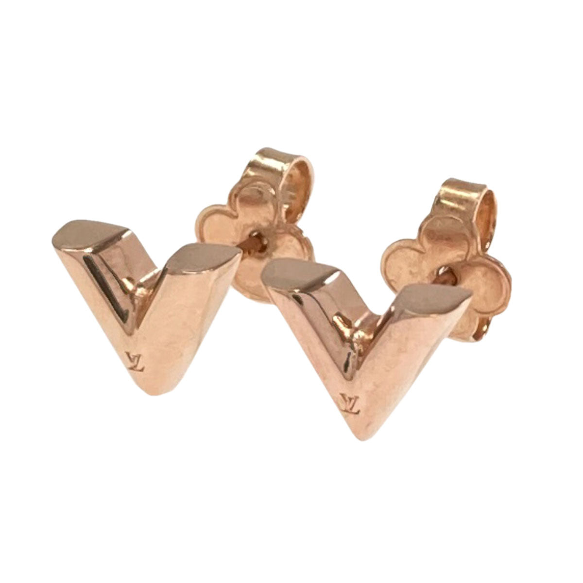 LOUIS VUITTON M80139 Essential V earring Gold Plated Ladies [Used]
